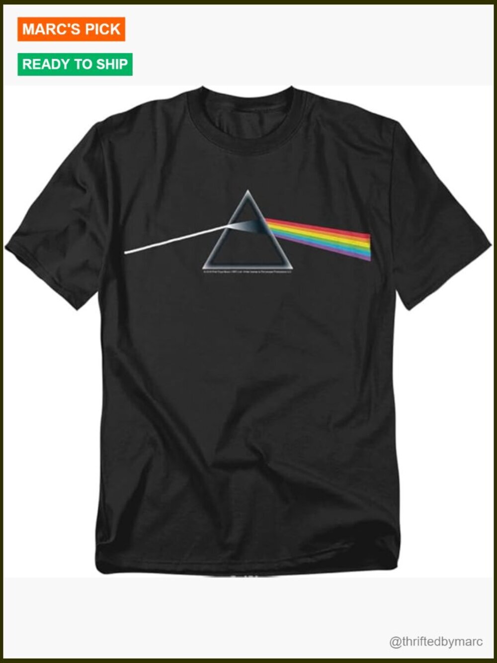 Men's Regular Fit Cotton T-Shirt Pink Floyd Dark Side Moon